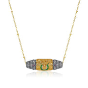 Zennava Green Tara Pendant Authentic Tibetan Inspired Handcrafted | Sterling Silver & Gold Plated | Blessings & Protection-Zennava