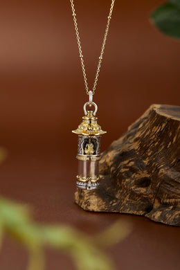 Zennava Medicine Buddha Pendant Authentic Tibetan Inspired Handcrafted | Sterling Silver & Gold Plated | Healing & Health-Zennava