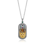 Zennava Manjushri Pendant Authentic Tibetan Inspired Handcrafted | Sterling Silver & Gold Plated | Wisdom & Compassion-Zennava