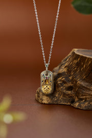 Zennava Manjushri Pendant Authentic Tibetan Inspired Handcrafted | Sterling Silver & Gold Plated | Wisdom & Compassion-Zennava