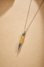 Zennava Phurba Pendant Authentic Tibetan Inspired Handcrafted | Sterling Silver & Gold Plated | Blessings & Protection-Zennava