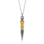 Zennava Phurba Pendant Authentic Tibetan Inspired Handcrafted | Sterling Silver & Gold Plated | Blessings & Protection-Zennava