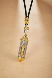 Zennava Western Trinity Pendant Authentic Tibetan Inspired Handcrafted | Sterling Silver & Gold Plated | Wisdom & Protection-Zennava