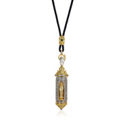 Zennava Western Trinity Pendant Authentic Tibetan Inspired Handcrafted | Sterling Silver & Gold Plated | Wisdom & Protection-Zennava