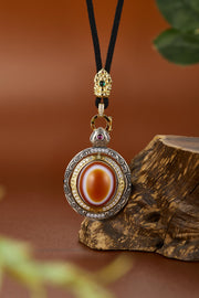 Zennava Yellow Jambhala Pendant Authentic Tibetan Inspired Handcrafted | Sterling Silver | Prosperity & Abundance-Zennava